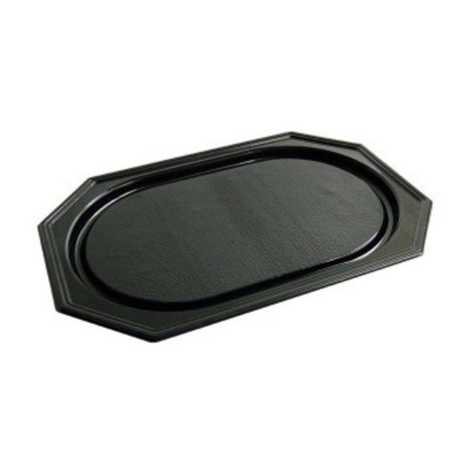 PS 8-HOEKIGE SCHAAL 36cm ZWART  10st